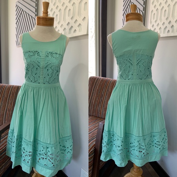 Anthropologie Bottlegreen Dress - Picture 2 of 4